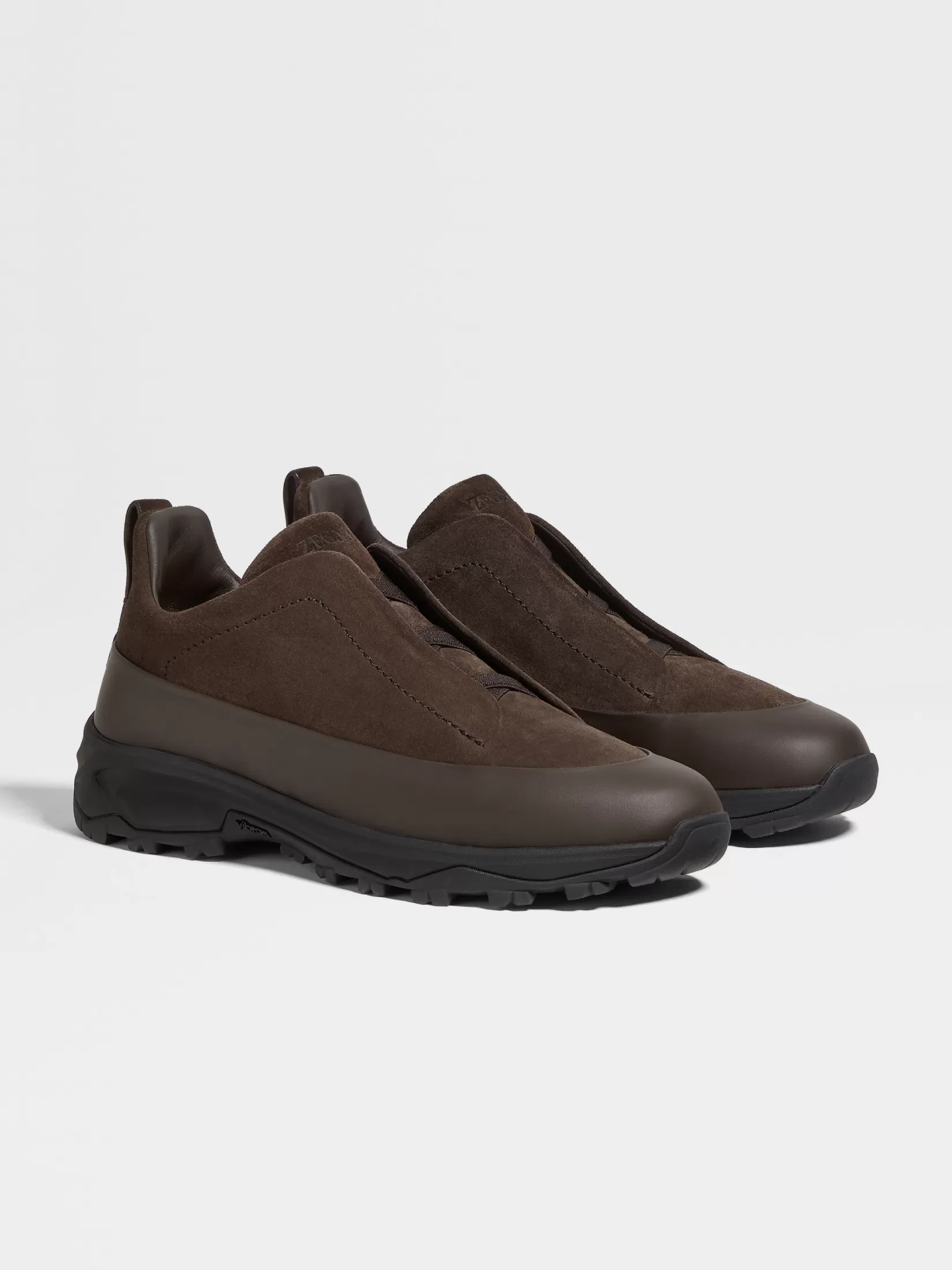 Fashion Sneaker Triple Stitch™ Monte in Suede e Pelle Marroni In Viaggio Con Stile | Sneakers