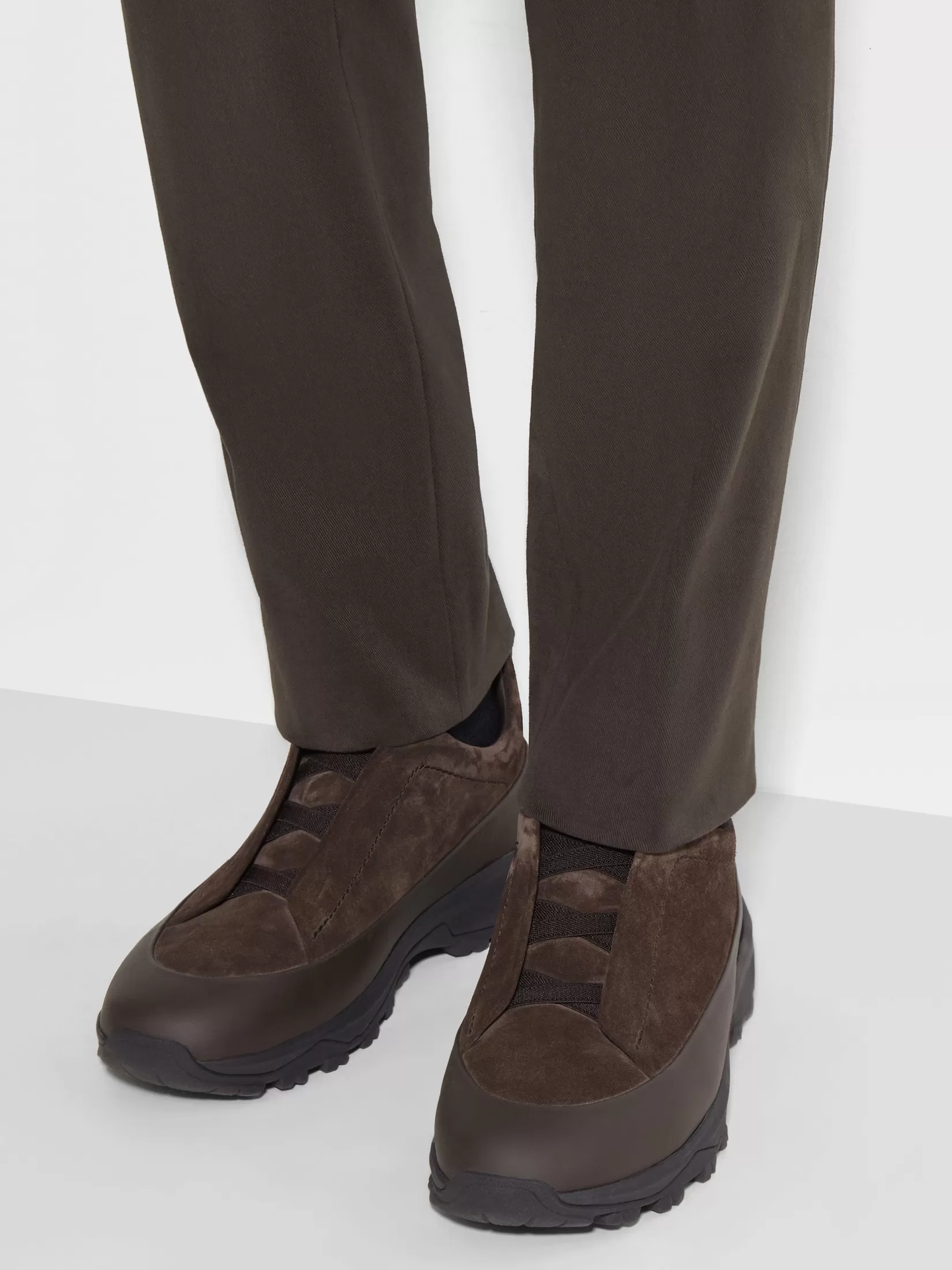 Fashion Sneaker Triple Stitch™ Monte in Suede e Pelle Marroni In Viaggio Con Stile | Sneakers