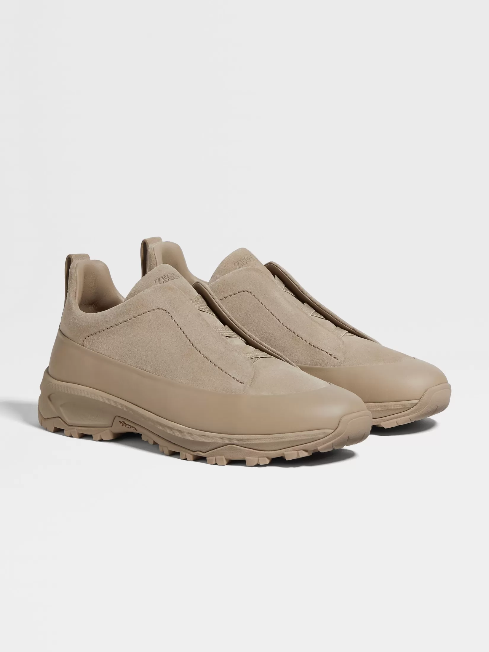 Clearance Sneaker Triple Stitch™ Monte in Suede e Pelle Tortora Chiaro In Viaggio Con Stile | Sneakers