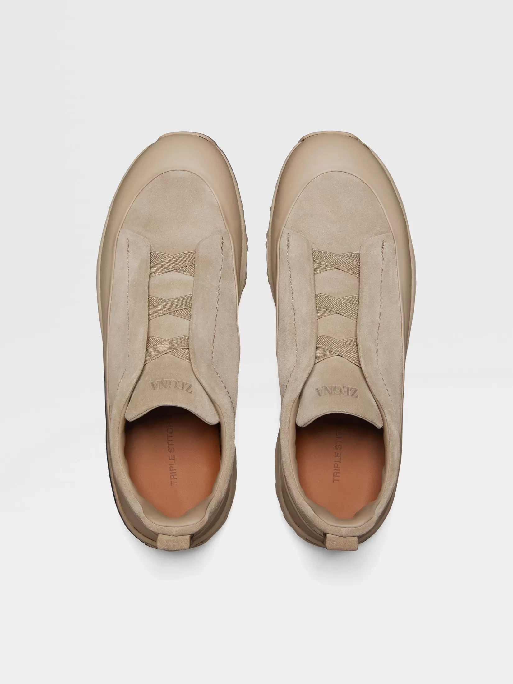 Clearance Sneaker Triple Stitch™ Monte in Suede e Pelle Tortora Chiaro In Viaggio Con Stile | Sneakers