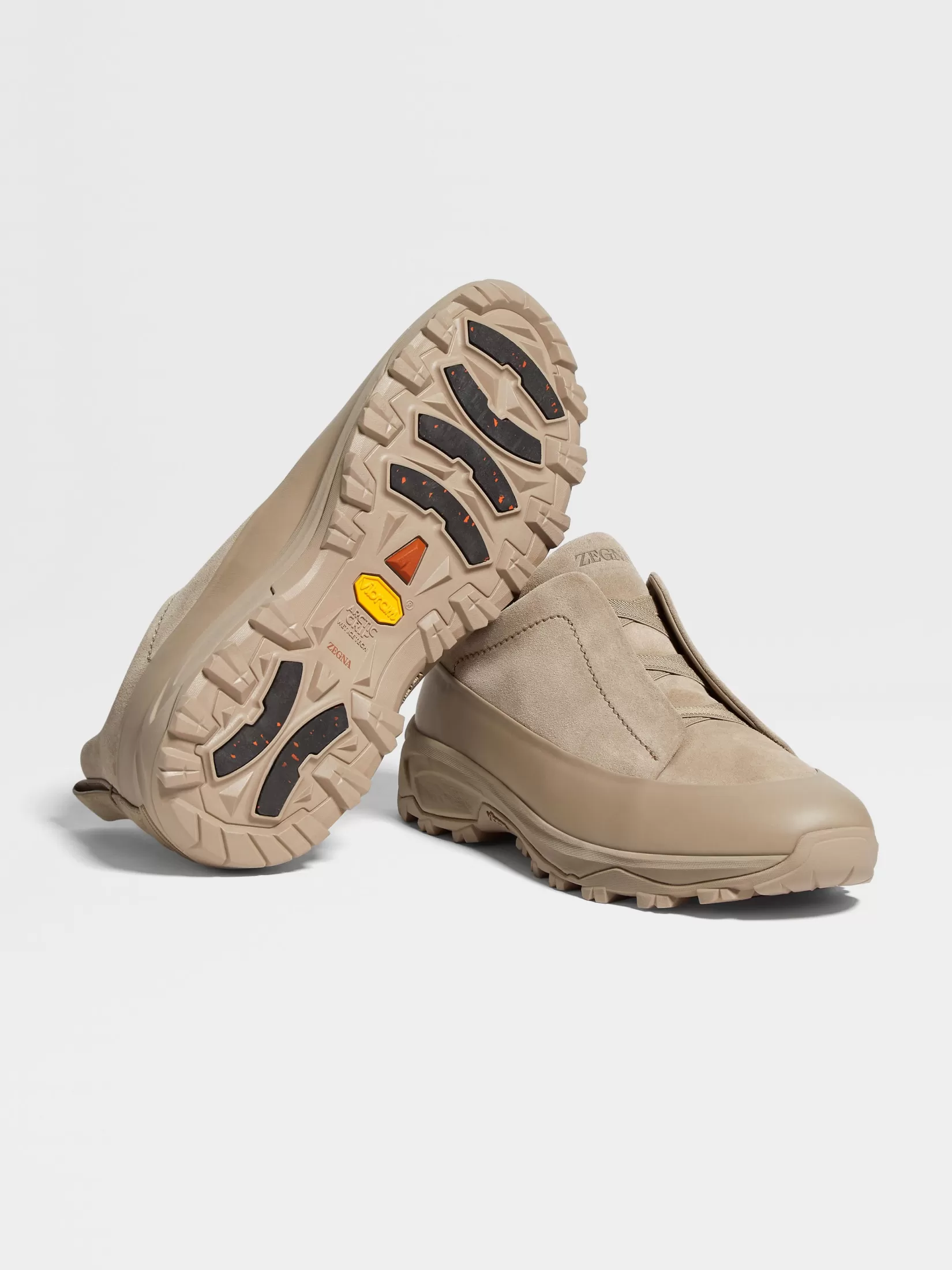 Clearance Sneaker Triple Stitch™ Monte in Suede e Pelle Tortora Chiaro In Viaggio Con Stile | Sneakers