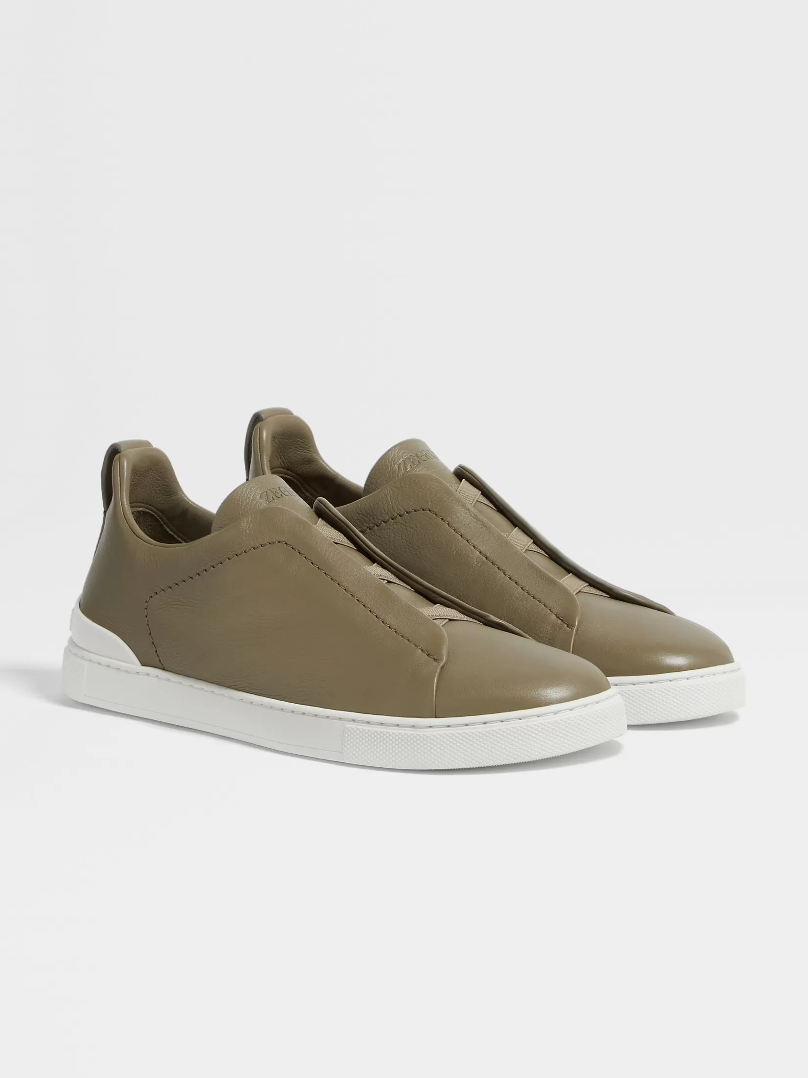 Clearance Sneaker Triple Stitch™ SECONDSKIN Verde Oliva Chiaro Essentials Resort | Sneakers