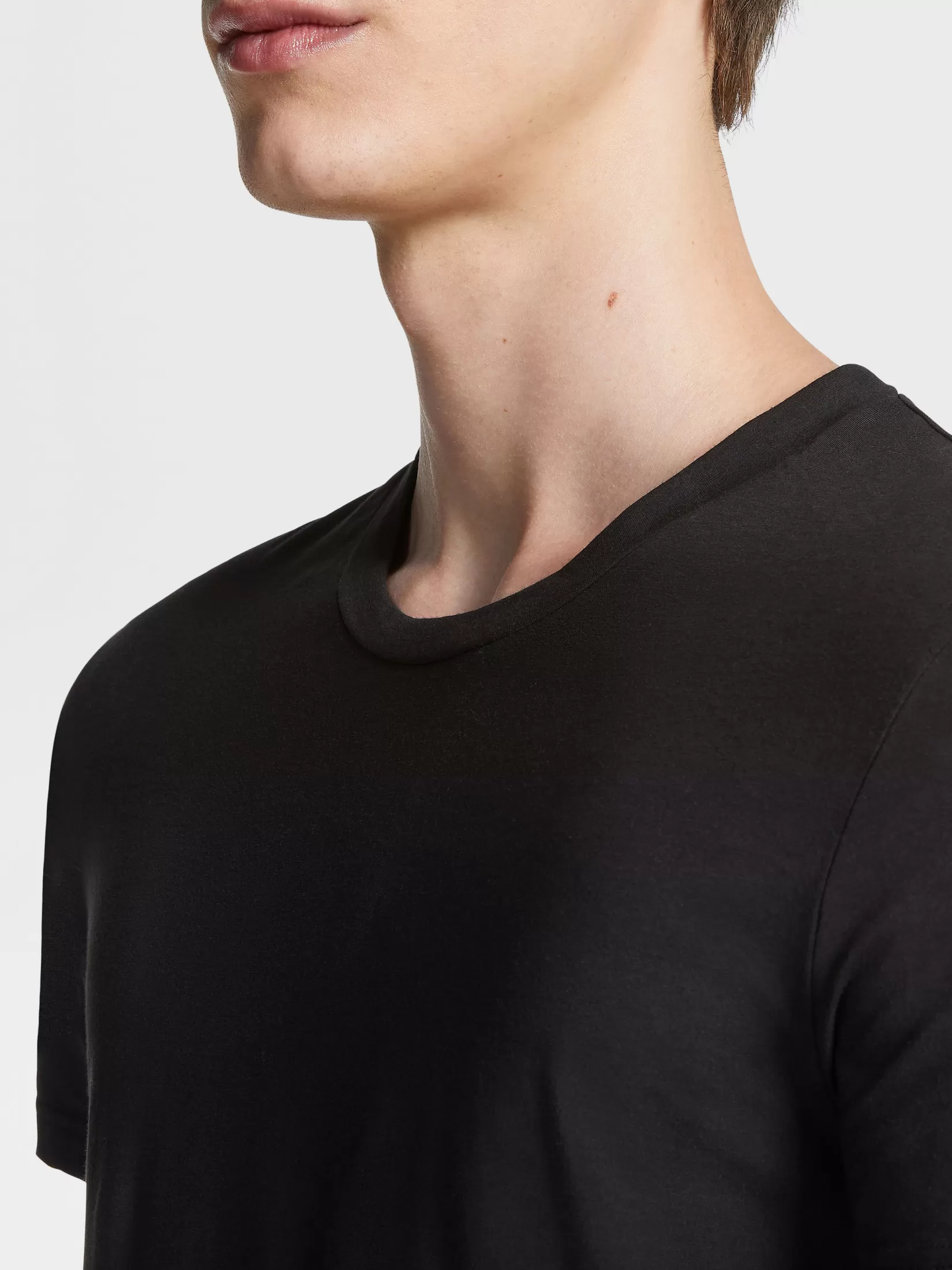 Store T-shirt in Cotone Elasticizzato Nera Intimo E Calzini | Intimo E Calzini