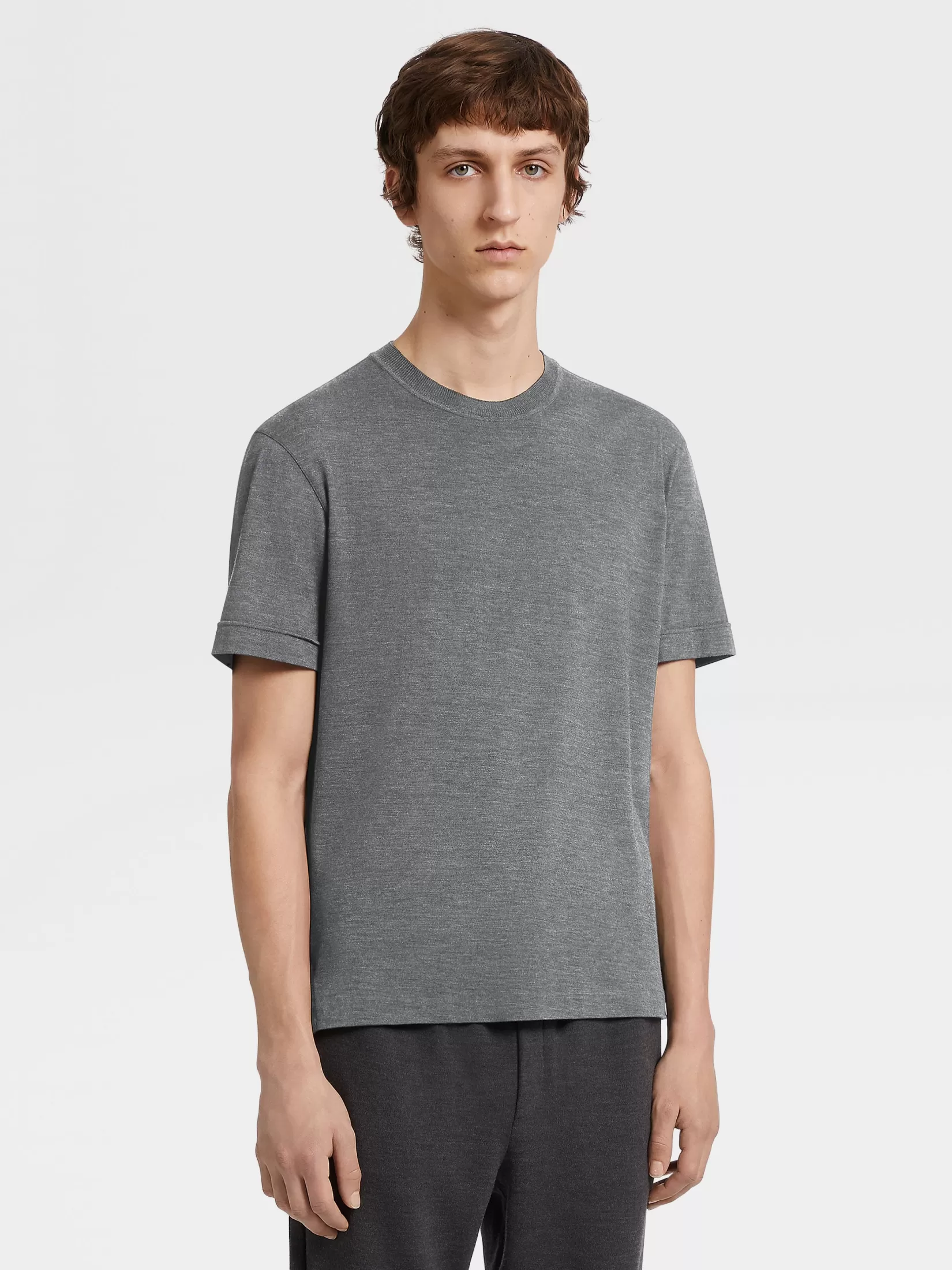 Sale T-shirt in Lana 12milmil12 Grigio Mélange T-Shirt
