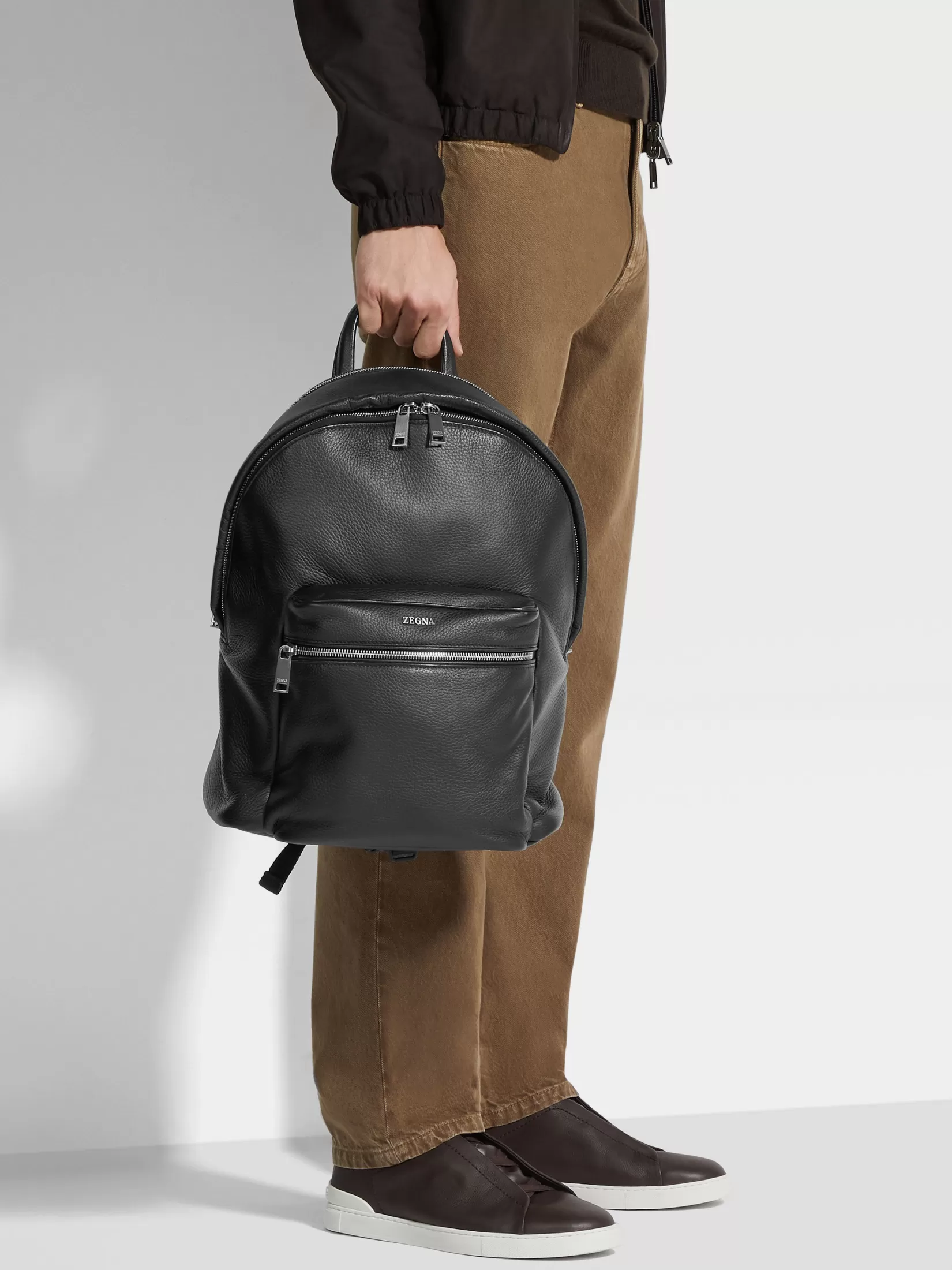 Discount Zaino Hoodie in Pelle di Cervo Nera In Viaggio Con Stile | Borse E Portafogli